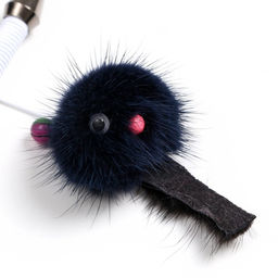 Дразнилка - удочка Норковый зверек на деревянной палочке, микс цветов - Пижон фото 3