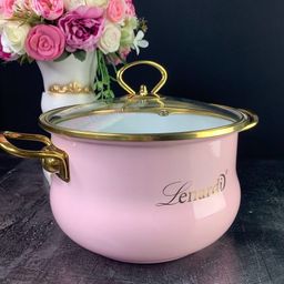 776-038 Кастрюля эмалированная 5л. с крышкой 24см. MIGUEL в под.уп.(х6) - Lenardi фото 3