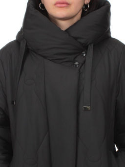 1119 BLACK Пальто зимнее облегченное женское (холлофайбер 150 гр.) - Fashion фото 4