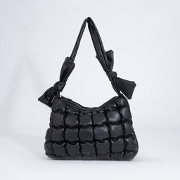 Сумка-мешок на молнии, длинный ремень, цвет чёрный