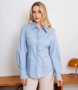Рубашка #КТ3696, голубой
