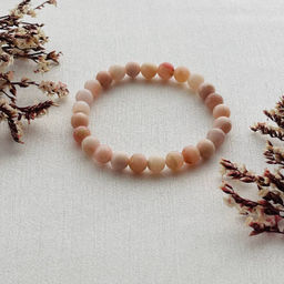 Браслет из Опала розового 17 см