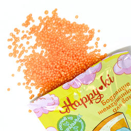 Соль д/ванн жемчуг 75гр "Happyki" Апельсиновый фреш