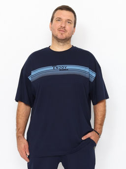 CRB wear/CWLM 60325-41 Футболка мужская,темно-синий/Ex.Cherubino