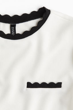 Top de canale con ribetes festoneados - H&m фото 5