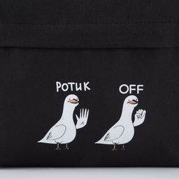 Рюкзак молодёжный Ротик Off, 29х12х37 см, отдел на молнии, наружный карман, цвет чёрный - Nazamok фото 8