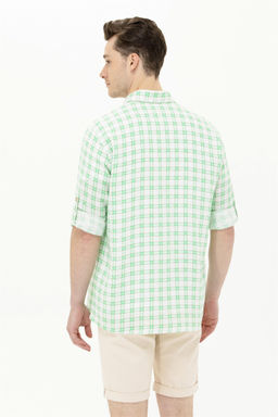 U. S. Polo Assn Мужская зеленая рубашка в клетку - U.s. polo assn фото 12