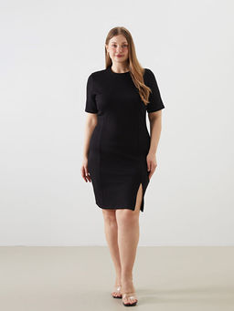 Bisiklet Yaka Elbise