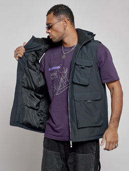 Куртка - жилетка трансформер 2 в 1 мужская зимняя темно-синего цвета 2409TS - Mtforce фото 30