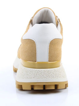 04-PCJ98-5 SAND Кроссовки демисезонные женские (натуральная замша, текстиль)