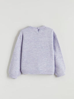 Ku?u Desenli K?z ?ocuk Triko Kazak