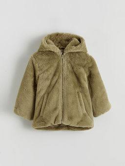 Kap??onlu K?z ?ocuk Pel?? Mont