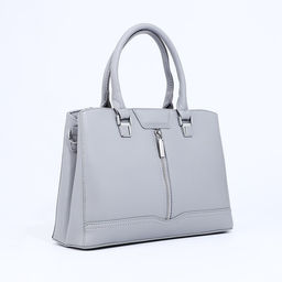 Сумка тоут на молнии, наружный карман, длинный ремень, цвет серый - Simaland фото 3