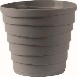Цена за 2 шт. Кашпо для цветов пластиковое 0,9л d-13,2см "Бархан" Серый жемчуг
