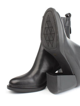 04-M3-1464 BLACK Ботильоны зимние женские (натуральная кожа, натуральный мех)