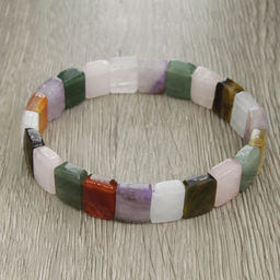 Самоцветы 12мм, браслет Квадро 19см - Agat77 фото 2