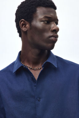 Camisa en mezcla de lino Relaxed Fit - H&m фото 3