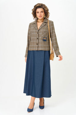 Костюм Aira Style 24-17А Сине-бежевый