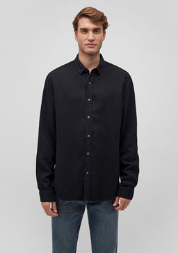 Siyah Tencel TM Lyocell Siyah Gomlek - Mavi фото 3