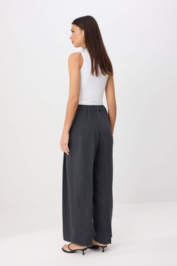 Siyah Cizgili Barrel Ak?skan Kumas Arka Beli Lastikli Pantolon TWOSS26PL00204 - Trendyolmilla фото 4