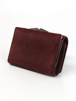 LACCOMA кошелек LA-2072-Z-темно-бордовый натуральная замша