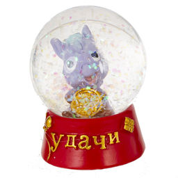 Фигурка декор в стекл шаре "Лошадка", L4,5 W4,5 H5,5 см, 4в.