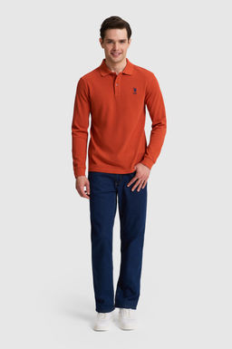 Erkek Kiremit Basic Sweatshirt