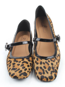 06-H11A-15Y BROWN/LEOPARD Туфли женские (натуральная кожа с ворсом)