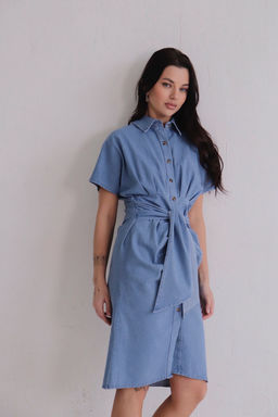 12147 Платье-рубашка джинсовое - Martichelli фото 6