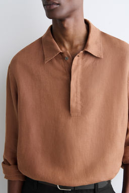 CAMISA DE LINO SIN BOTONES - H&m фото 10