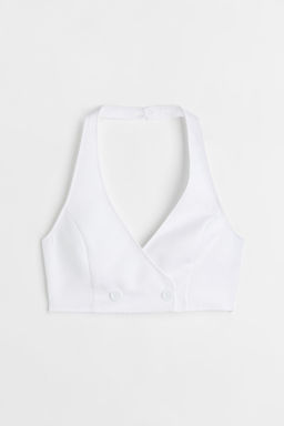 Crop top escote halter