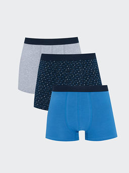 Standart Kal?p Pamuklu Esnek Erkek Boxer 3l?