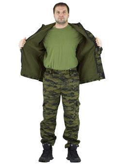 Удлиненный утепленный демисезонный костюм Forest trail G.Black для активного отдыха (горка на флисе) - Rax фото 6