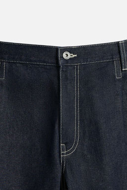 BELTED BAGGY FIT DENIM BERMUDA SHORTS - Zara фото 19