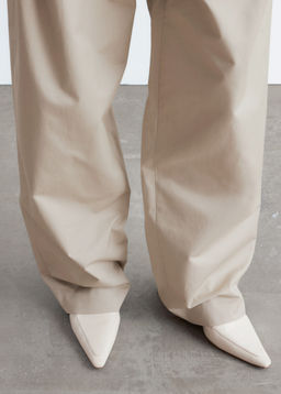 Pantalones de algod?n plisados - H&m фото 4