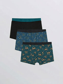 Standart Kal?p Pamuklu Esnek Erkek Boxer 3l?