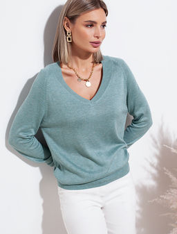 VILATTE / Джемпер тончайшей вязки из мягкой вискозы с эффектом меланж