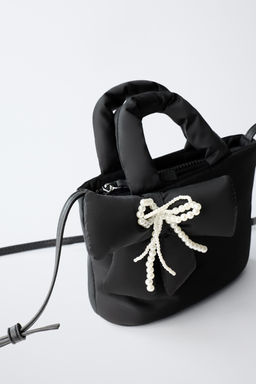 NYLON CROSSBODY BAG WITH BOW - Zara фото 3