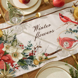 Дорожка Этель Пуансетия 30х70 см, 100% хлопок, саржа 190 г/м2  фото 3