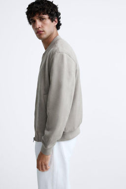FAUX SUEDE BOMBER JACKET - Zara фото 5