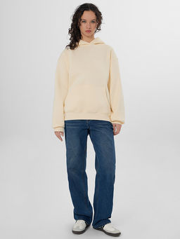 Худи женское бежевое из футера с начесом - Mark formelle фото 3