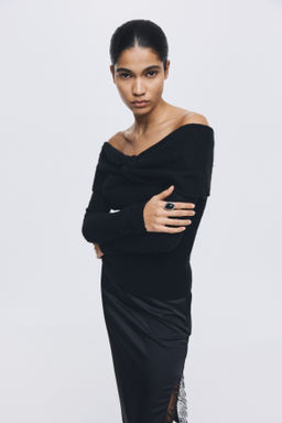 Jersey off-the-shoulder - H&m фото 7