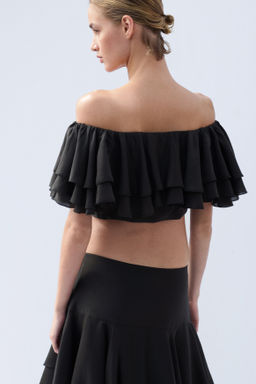 Top off-the-shoulder con volantes - H&m фото 4