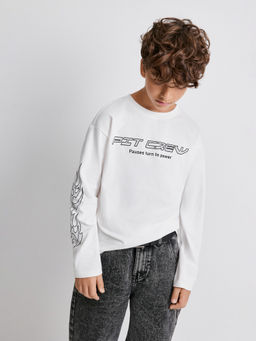 ACOOLA / Джемпер детский для мальчиков Shire белый  фото 6