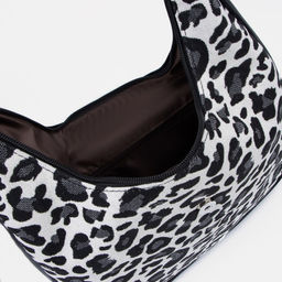 Сумка-хобо на молнии, цвет чёрный/белый - Simaland фото 3