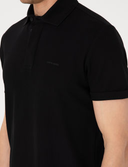 Siyah Slim Fit %100 Pamuk K_vr_lmaz Amerikan Pike Polo Yaka Basic Ti__rt - Pierre cardin фото 7