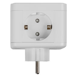 S-GES2-16SBUC WHITE Разветвитель сетевой с выключателем, с/з. 2 гнезда. 2USB+1TYPE C. 16А, 3500Вт. Белый. ТМ Uniel