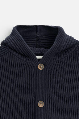 PURL KNIT HOODED CARDIGAN - Zara фото 8