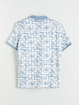 Polo Yaka Desenli Erkek Ti??rt