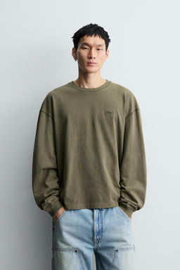 WASHED TEXTURED T-SHIRT - Zara фото 2